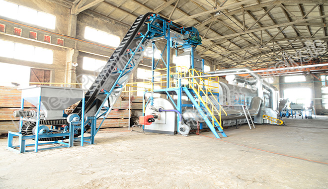 15T fully continuous waste tyre(plastic) pyrolysis plant