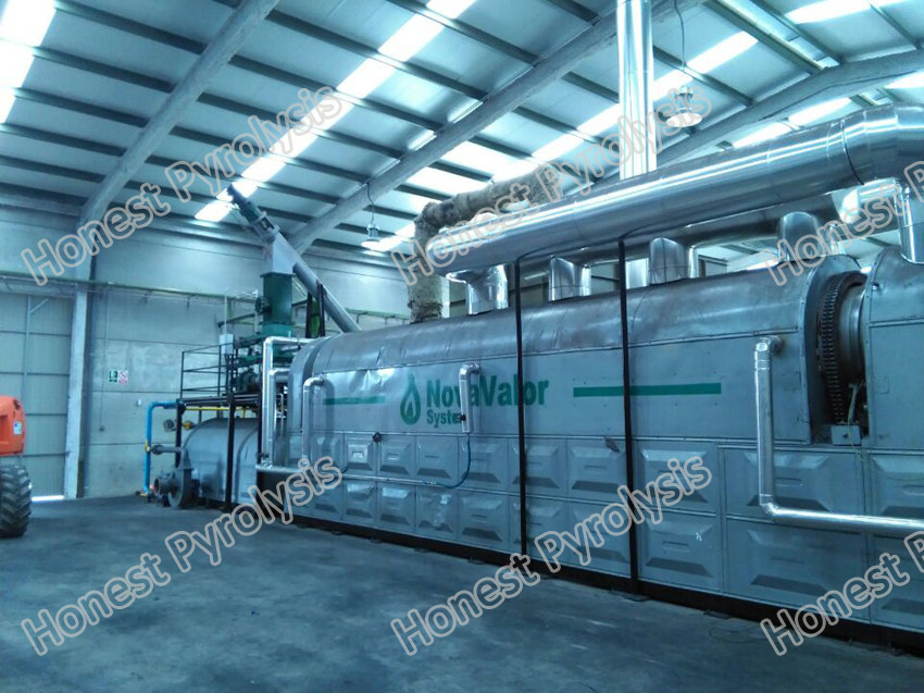 30 T fully continuous waste tyre(plastic) pyrolysis plant