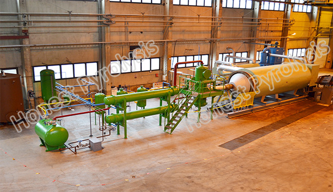 10 T batch type waste tyre(plastic) pyrolysis plant
