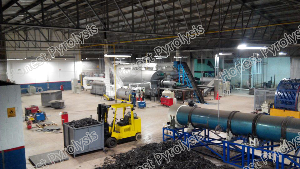 16T Semi continuous waste tyre(plastic) pyrolysis plant